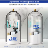 Organizator Baie 3 Compartimente cu Capac Antipraf