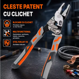 Cleste Patent cu Clichet  – Autoblocant, Taiere si Dezizolare Cabluri