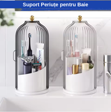 Organizator Baie 3 Compartimente cu Capac Antipraf