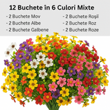 Set 12 buchete de flori artificiale (6 culori)