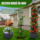 Jardinieră Înălțată cu Spalier pentru Plante Cățărătoare 140cm – Design Modern și Auto-Irigare
