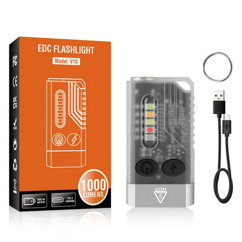 Lanterna EDC compactă cu lumină puternică LED