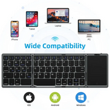 Tastatură pliabilă Bluetooth cu Touchpad