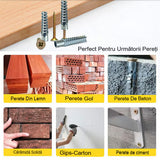 Ancore de Perete din Oțel în Formă de Arbore M6 cu Șuruburi (50 buc)