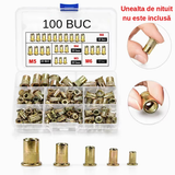 Set Unealta pentru Piulite Nit M3-M8 – 5 Dornuri si 50 Piulite Nit